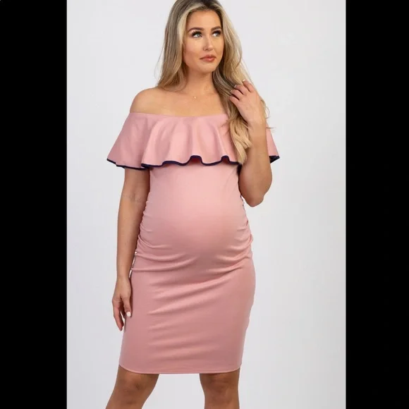 Pinkblush | Dresses | Pinkblush Off Shoulder Ruffle Fitted Maternity Dress In Pink Size Small | Poshmark Pinkblush | Dresses | Pinkblush Off Shoulder Ruffle Fitted Maternity Dress In Pink Size Small | Poshmark